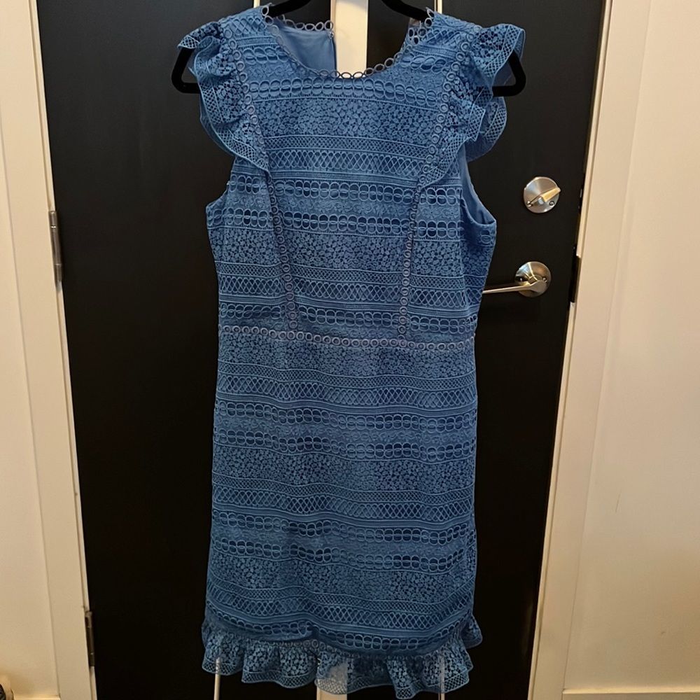 NWT j crew blue lace mini dress - size 6